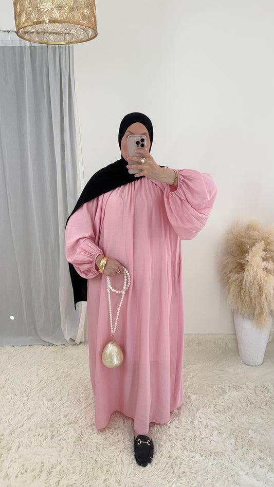 Abaya Naïa | Rose poudre