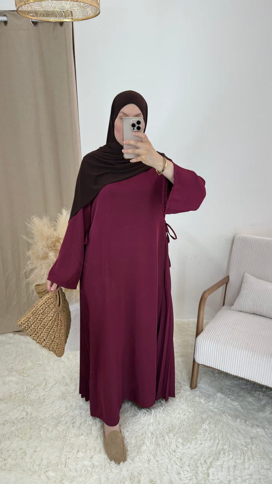 Abaya Plissé | Framboise