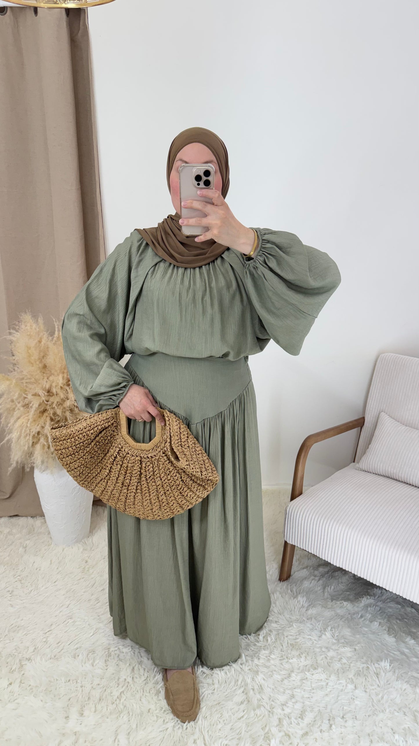 Ensemble Saphira | Vert sauge clair