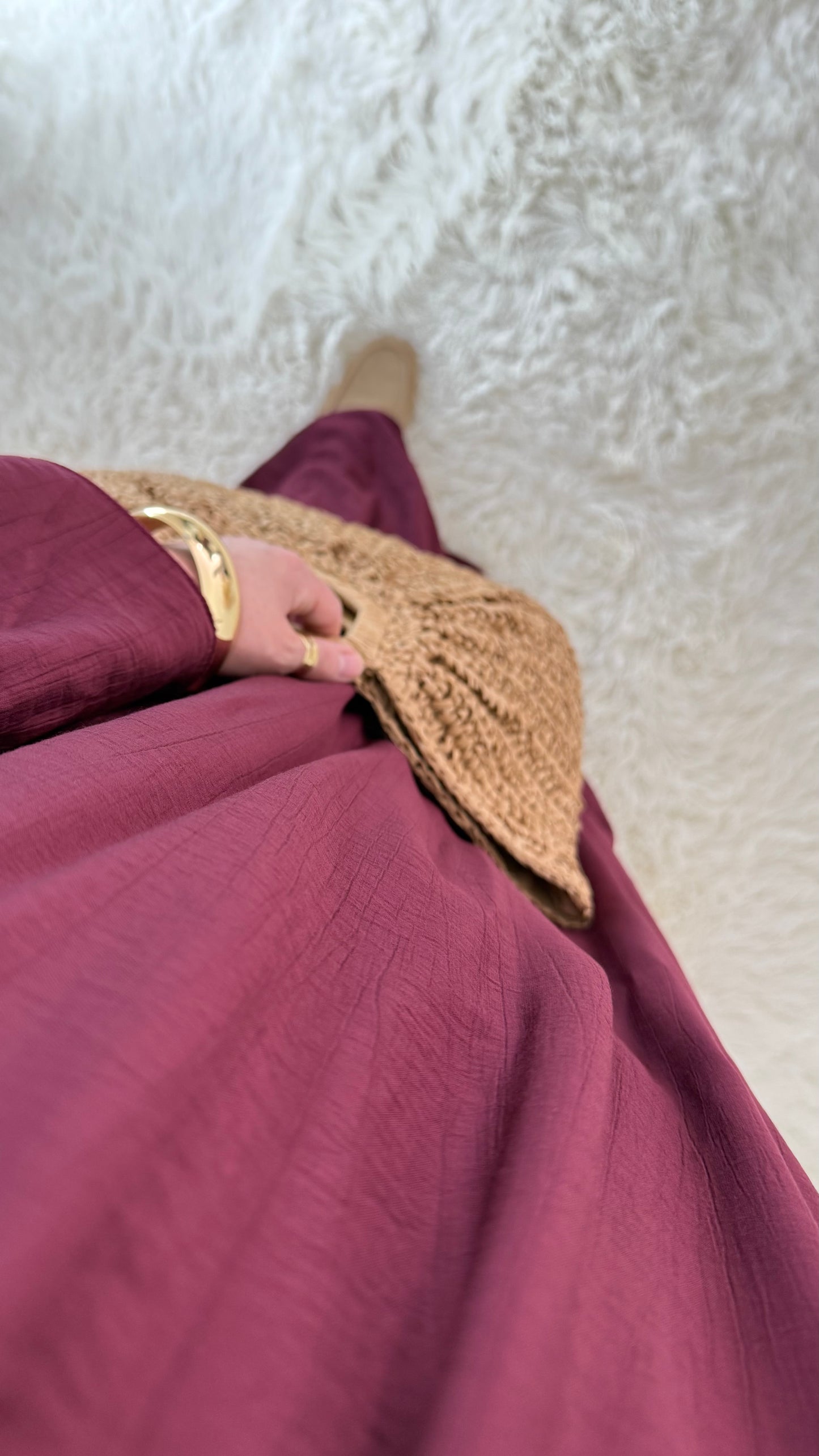 Abaya Bohème | Framboise