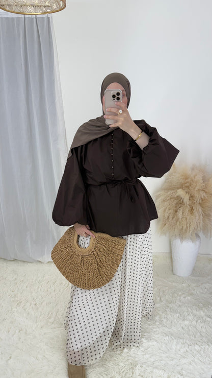 Blouse Amélia | Chocolat