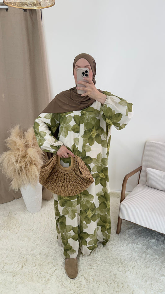 Robe fleuri | Vert