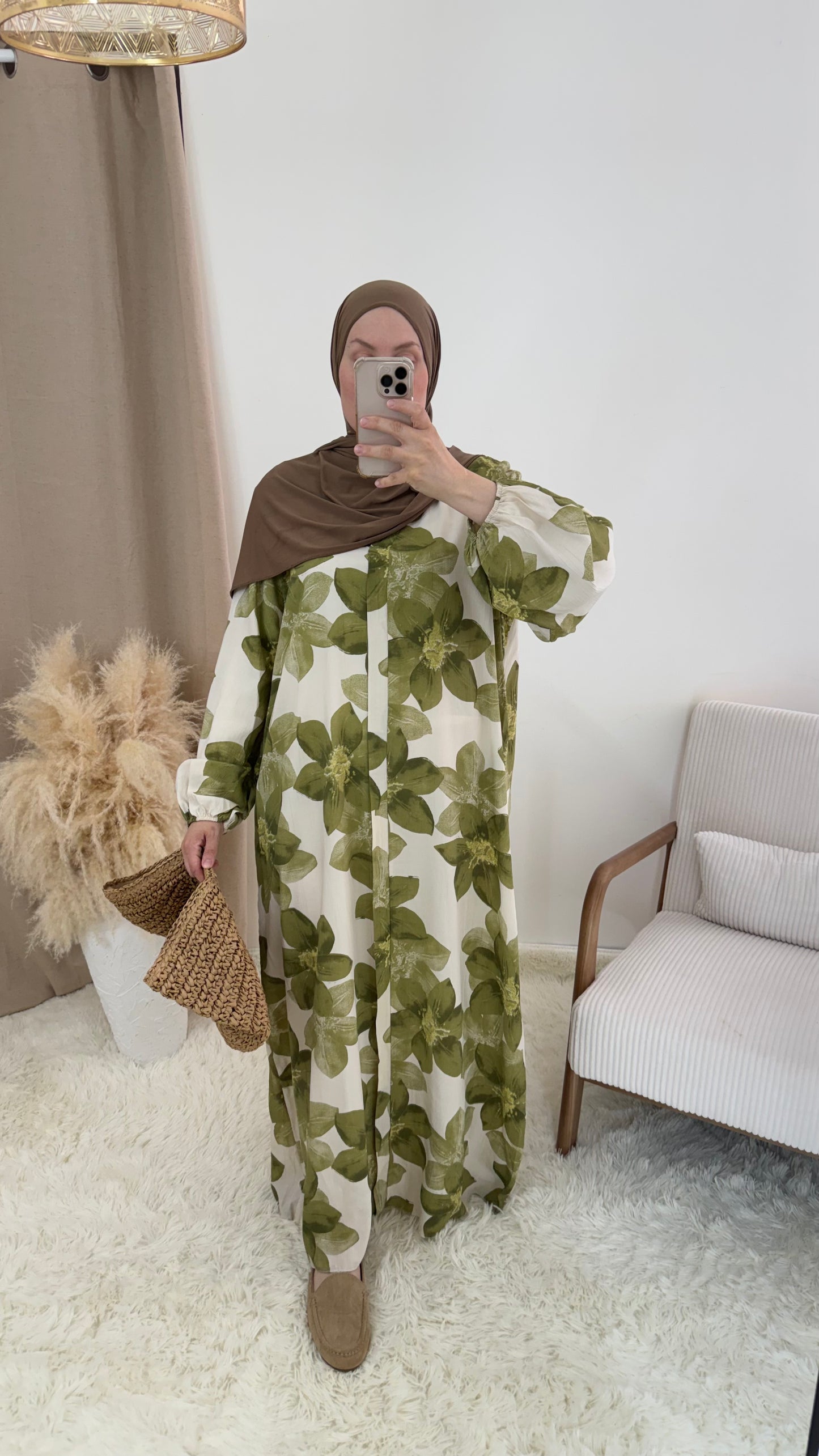 Robe fleuri | Vert