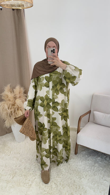Robe fleuri | Vert