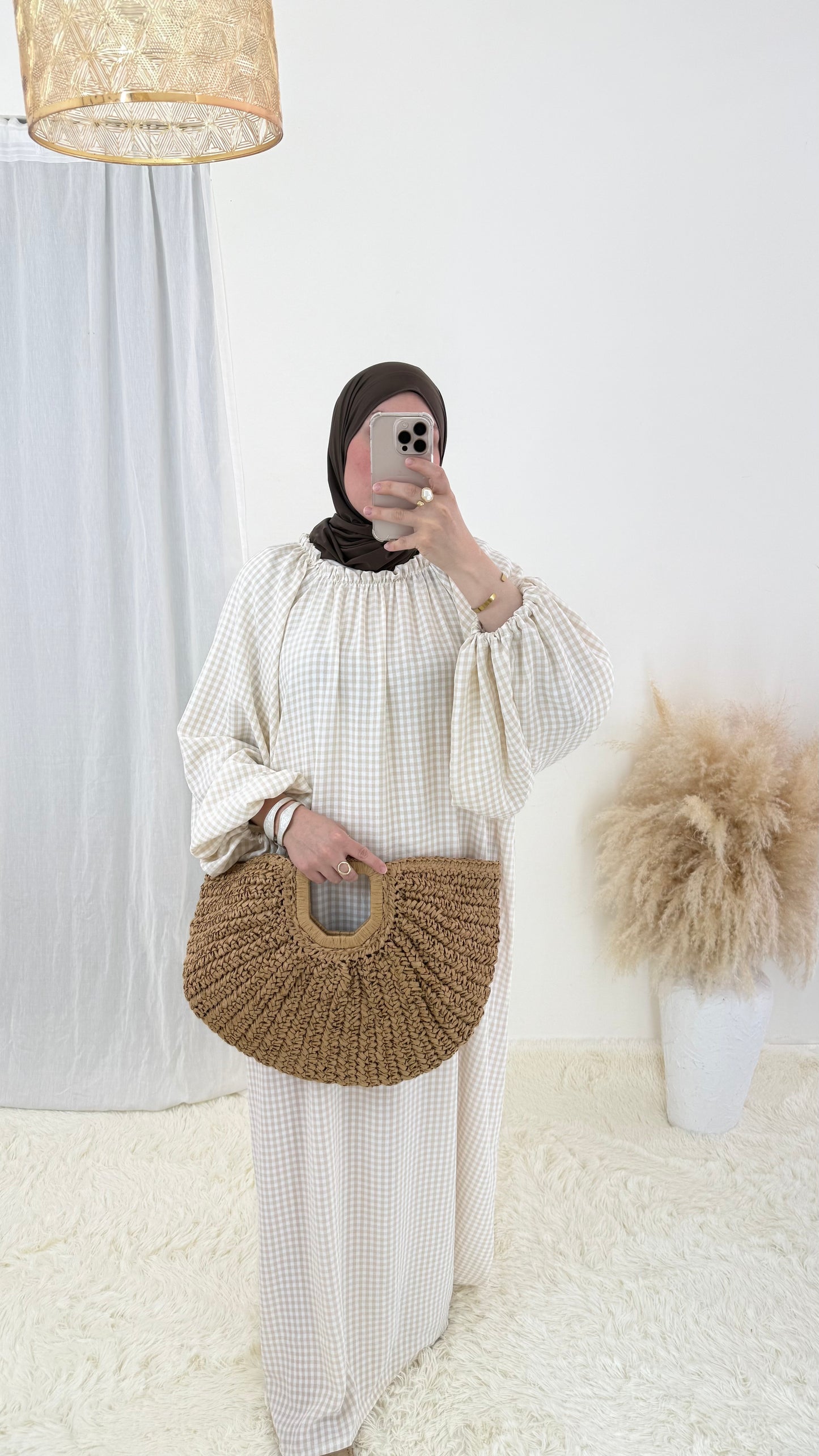 Abaya Vichy | Beige