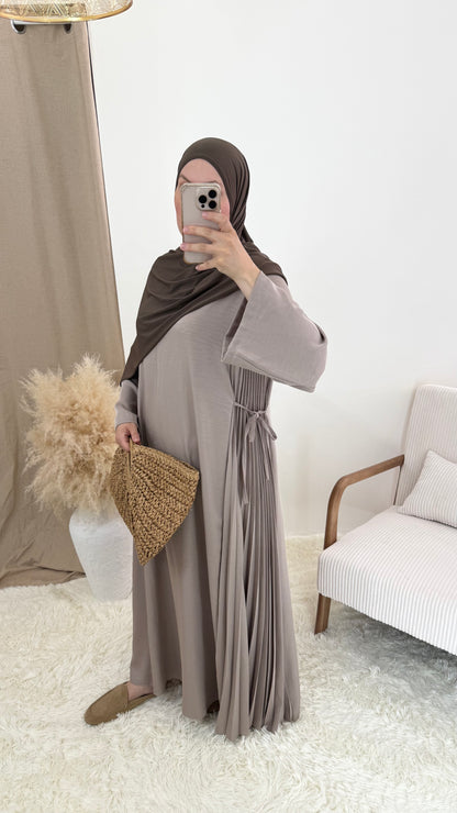 Abaya Plissé | Taupe
