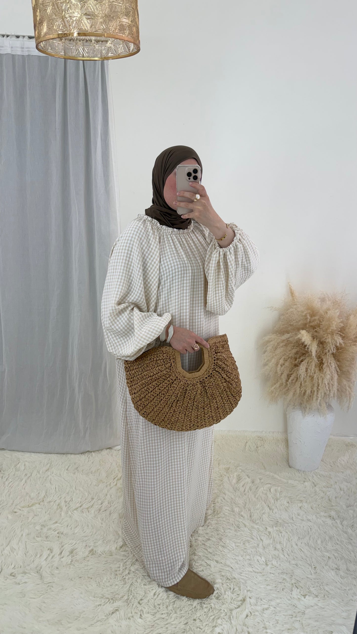 Abaya Vichy | Beige