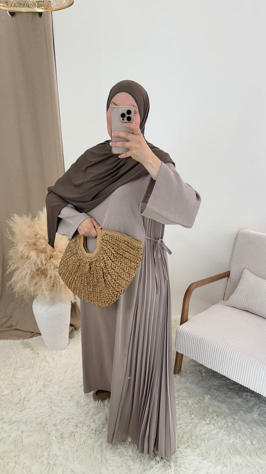 Abaya Plissé | Taupe