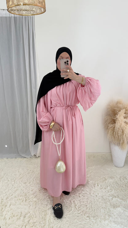 Abaya Naïa | Rose poudre