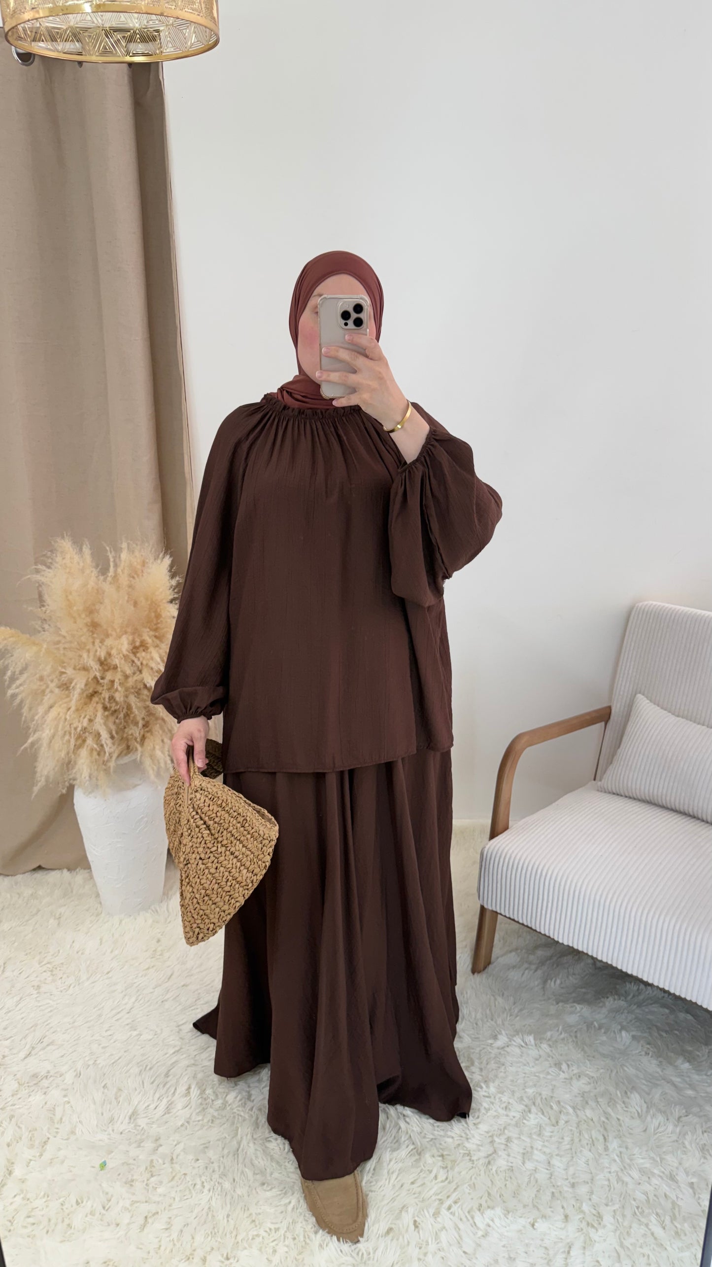Ensemble Khadija | Chocolat
