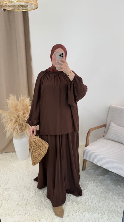 Ensemble Khadija | Chocolat