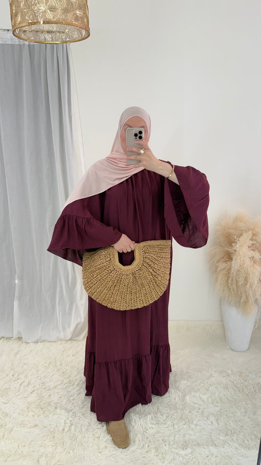 Abaya Bohème | Framboise