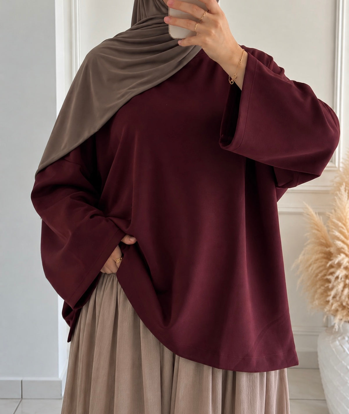 T-shirt Oversize en Modal | Framboise