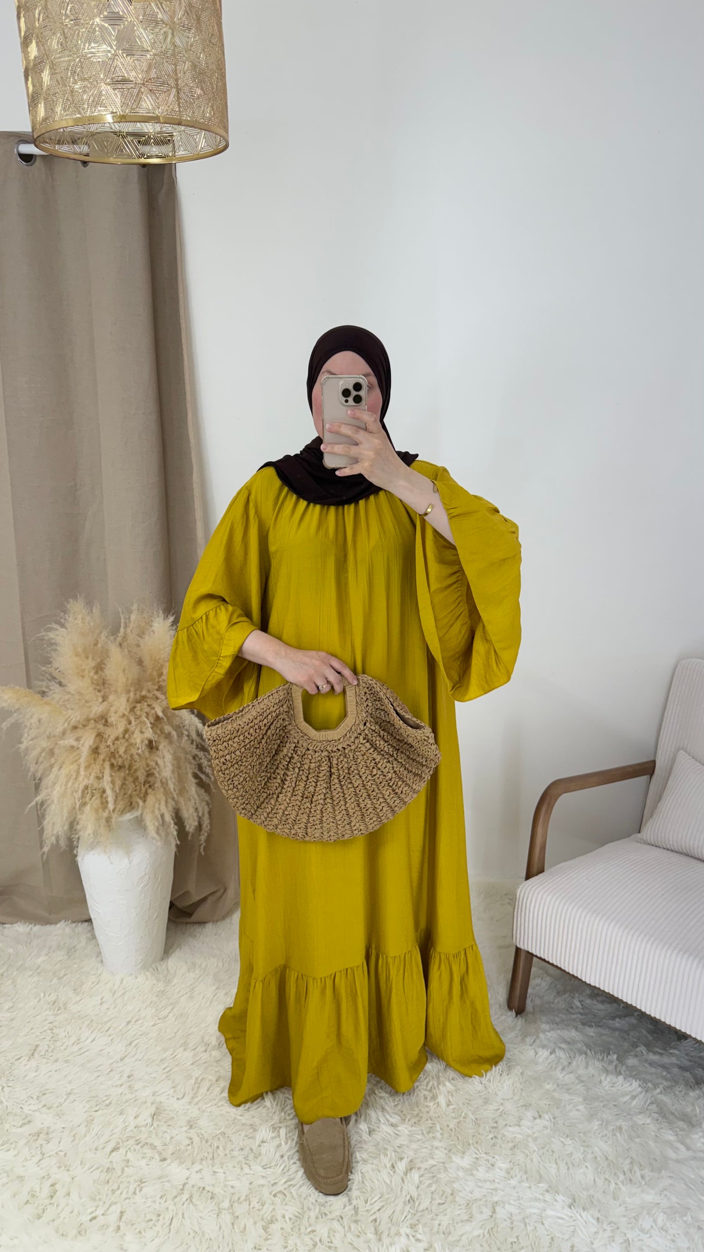 Abaya bohème | Moutarde
