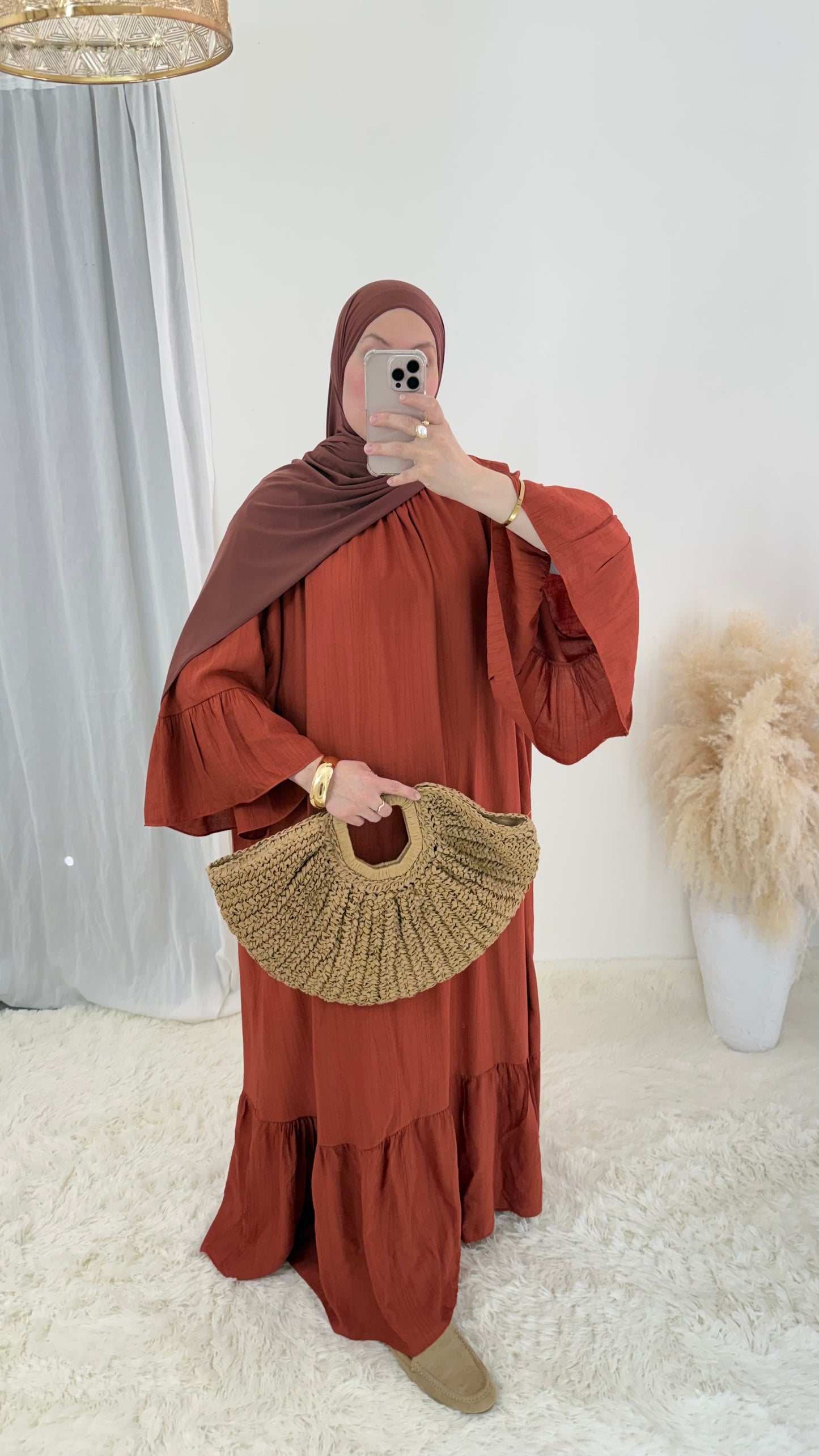 Abaya Bohème | Brique