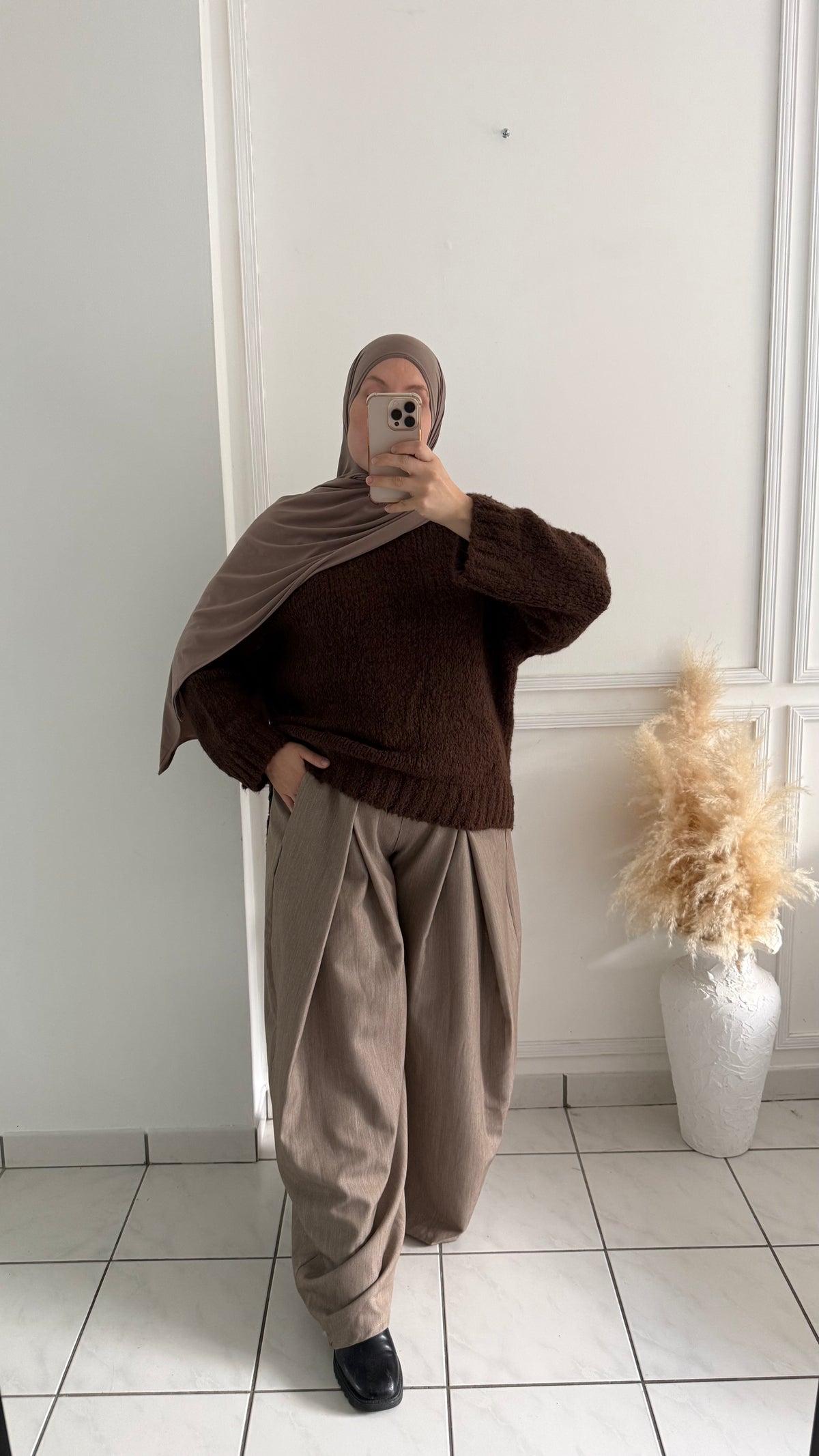 Pantalon papillon | Taupe