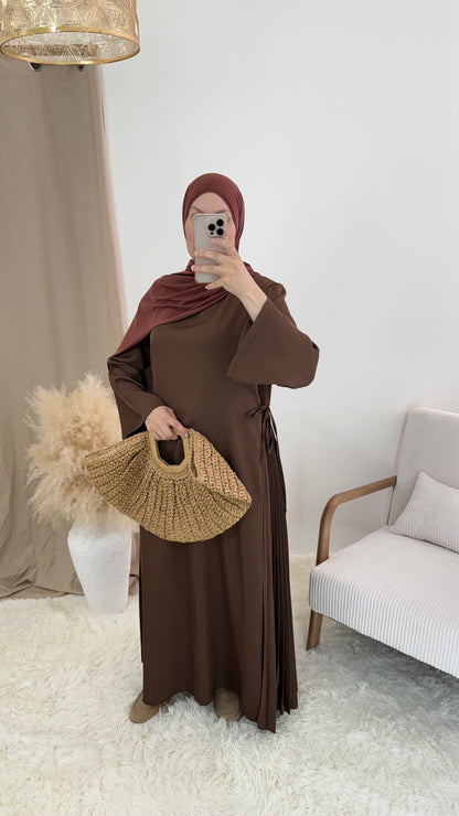 Abaya Plissé | Chocolat