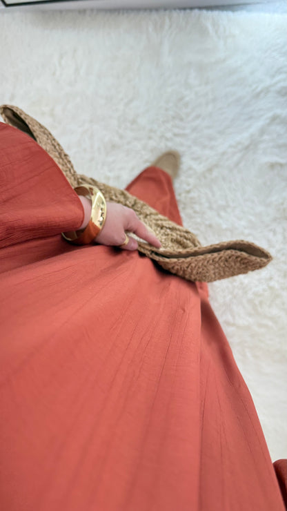 Abaya Bohème | Brique