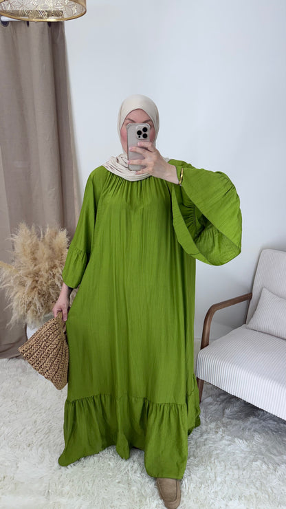 Abaya bohème | Pistache