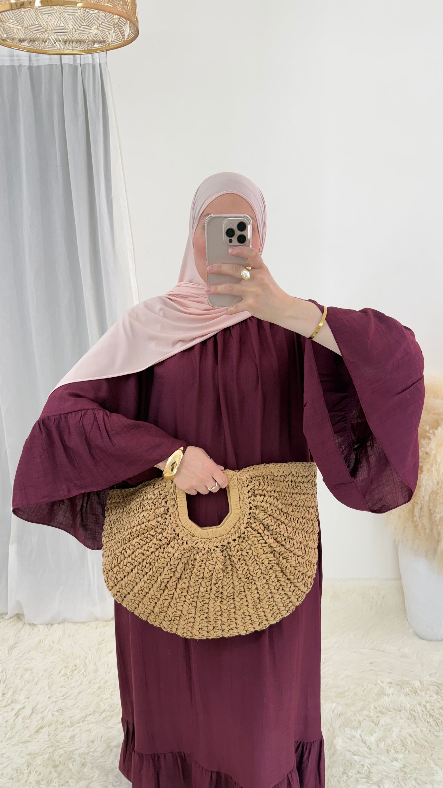 Abaya Bohème | Framboise