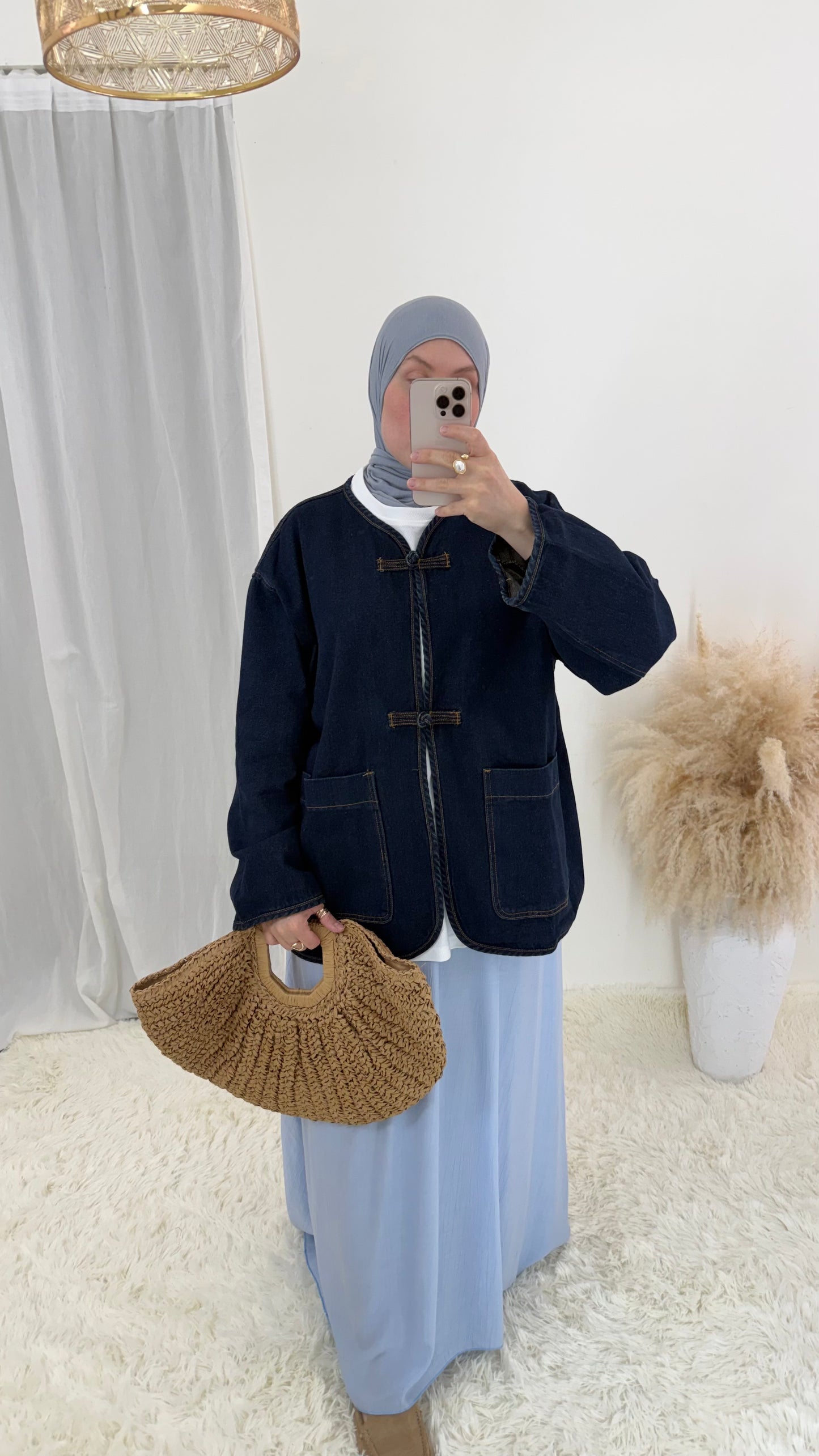 Veste en jeans | Bouton chinois
