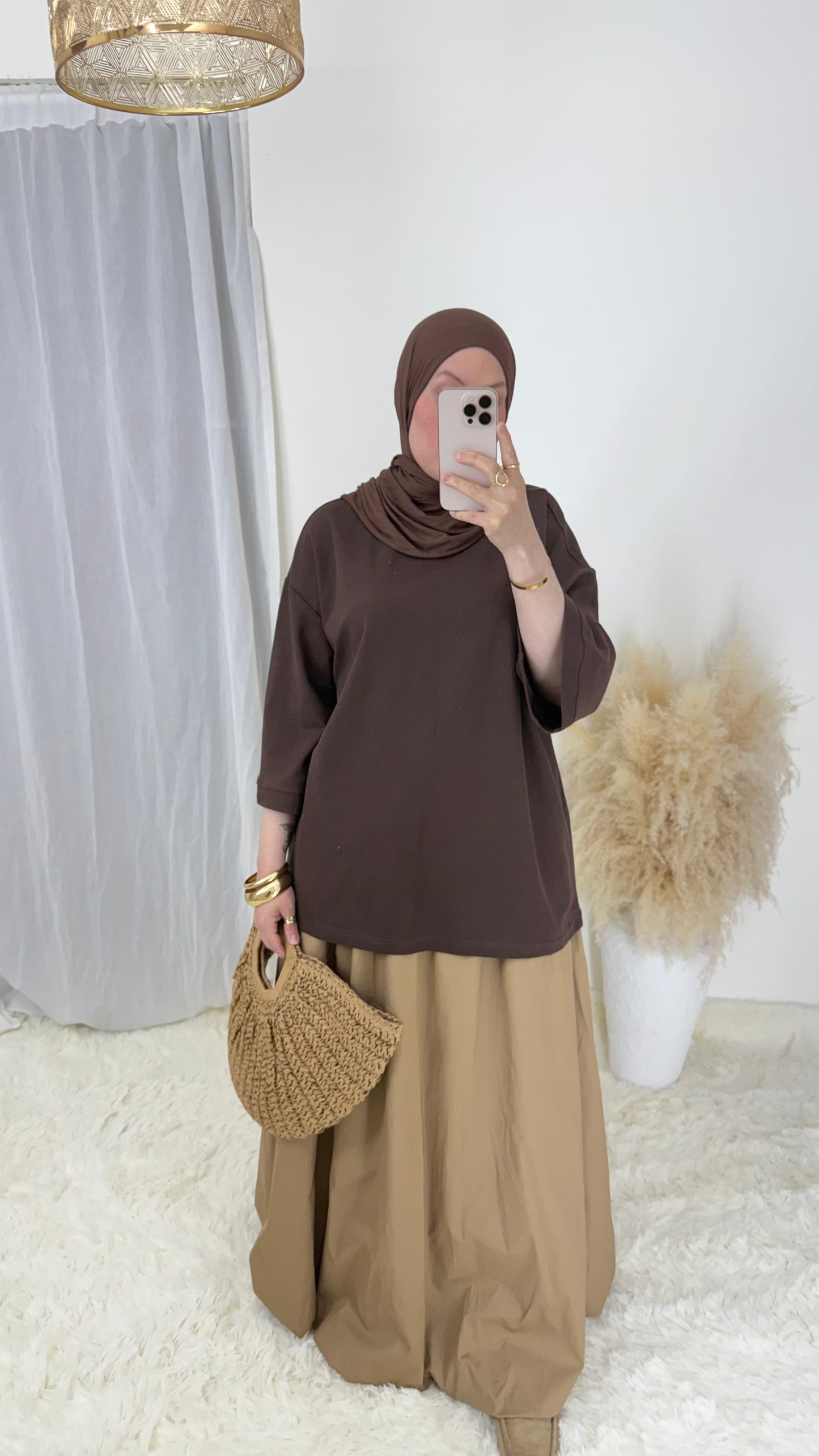 T-shirt Oversize - Chocolat