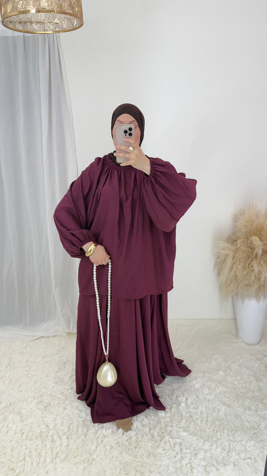 Ensemble Khadija | Aubergine