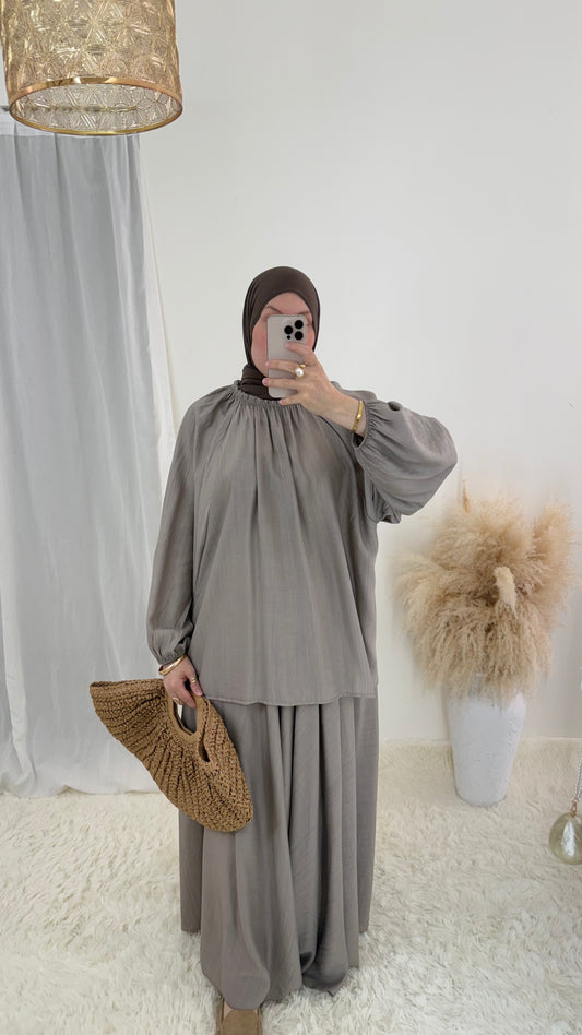 Ensemble Khadija | Taupe