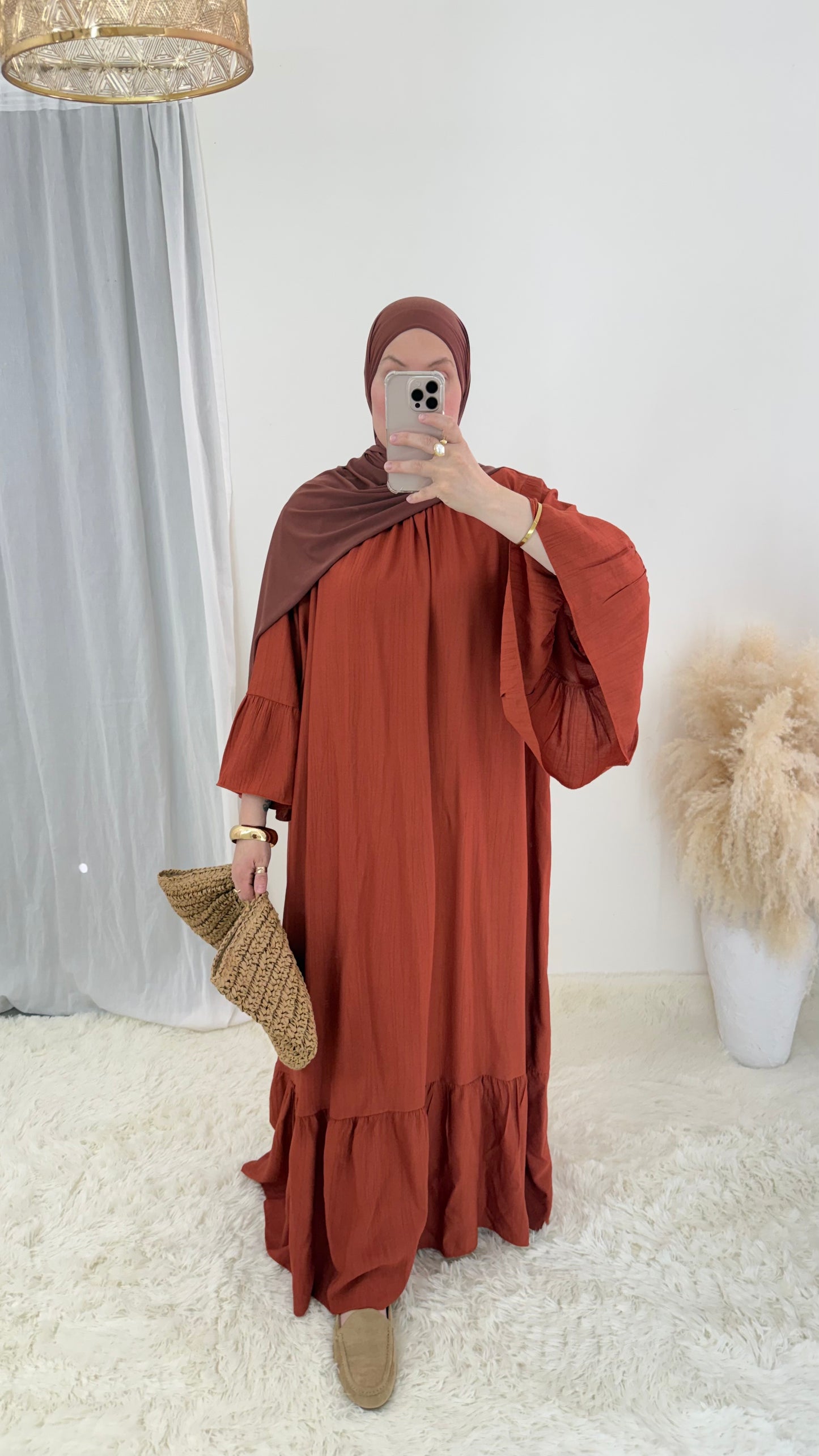 Abaya Bohème | Brique