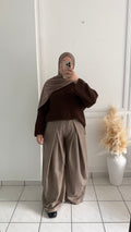 Pantalon papillon | Taupe
