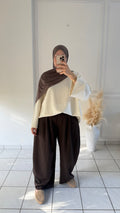 Pantalon Barrel | Chocolat