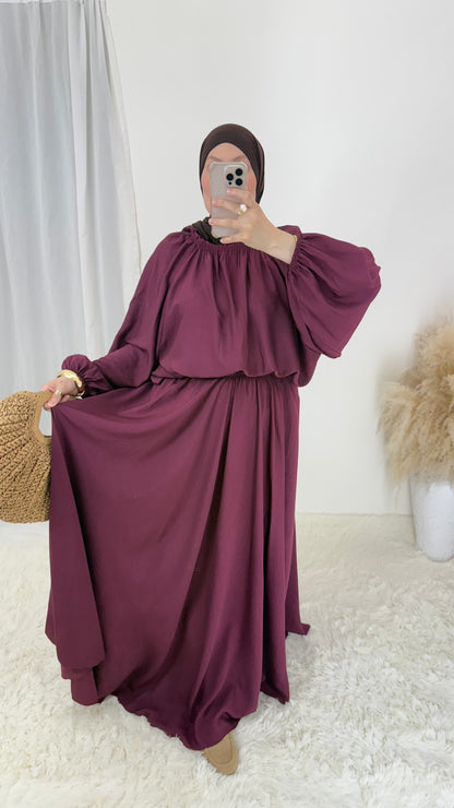 Ensemble Khadija | Aubergine