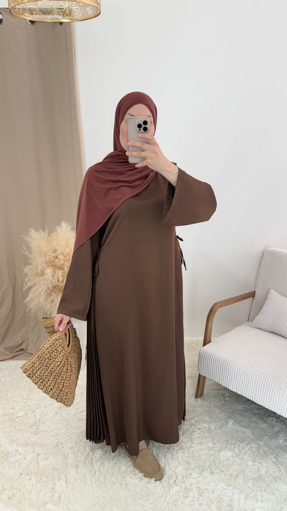 Abaya Plissé | Chocolat