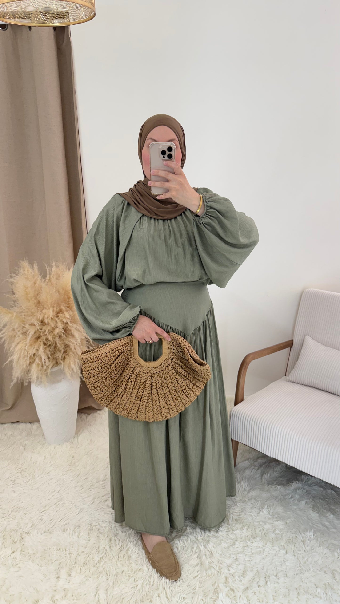 Ensemble Saphira | Vert sauge clair