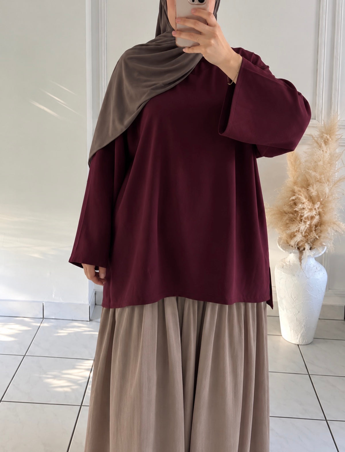 T-shirt Oversize en Modal | Framboise