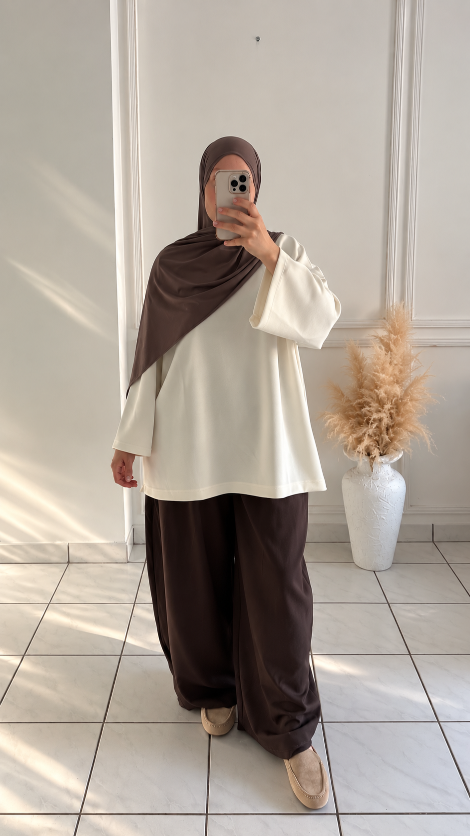 Pantalon Barrel | Chocolat